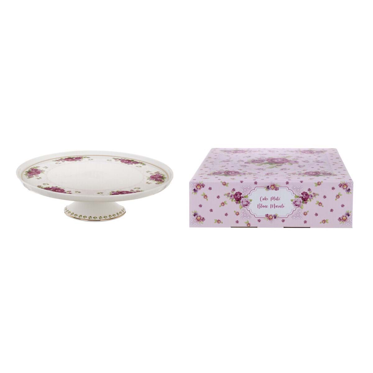 Alzata dolci porcellana Le rose del Borgo